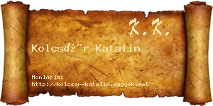 Kolcsár Katalin névjegykártya