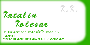 katalin kolcsar business card